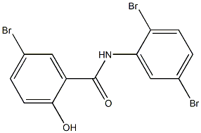 2',5,5'-Tribromo-2-hydroxybenzanilide 结构式