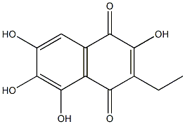 3-Ethyl-2,5,6,7-tetrahydroxy-1,4-naphthoquinone Structure