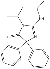 1-Isopropyl-2-ethylamino-4,4-diphenyl-2-imidazoline-5-thione 结构式