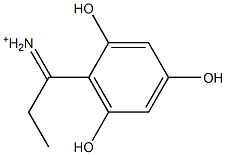 1-(2,4,6-Trihydroxyphenyl)-1-propaniminium Structure