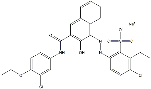 3-Chloro-2-ethyl-6-[[3-[[(3-chloro-4-ethoxyphenyl)amino]carbonyl]-2-hydroxy-1-naphtyl]azo]benzenesulfonic acid sodium salt