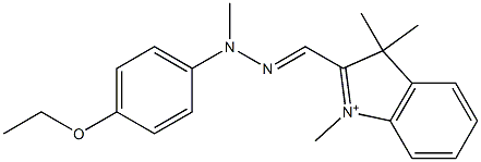 2-[[2-(4-Ethoxyphenyl)-2-methylhydrazono]methyl]-1,3,3-trimethyl-3H-indolium Structure