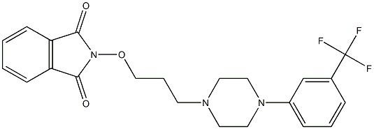 2-[3-[4-(3-Trifluoromethylphenyl)-1-piperazinyl]propyloxy]-1H-isoindole-1,3(2H)-dione 结构式