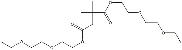2,2-ジメチルこはく酸ビス[2-(2-エトキシエトキシ)エチル] 化学構造式