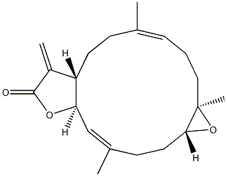 [3aS,6E,10R,11R,14E,15aR,(+)]-3a,4,5,8,9,10,11,12,13,15a-Decahydro-6,10,14-trimethyl-3-methylene-10,11-epoxycyclotetradeca[b]furan-2(3H)-one