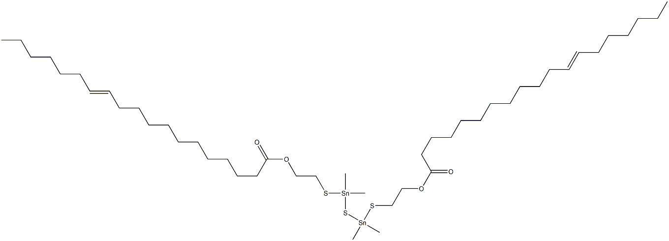 Bis[dimethyl[[2-(11-octadecenylcarbonyloxy)ethyl]thio]stannyl] sulfide 结构式