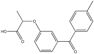 2-[3-(p-Methylbenzoyl)phenoxy]propionic acid,,结构式