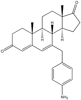 7-(4-Aminobenzyl)-4,6-androstadiene-3,17-dione 结构式