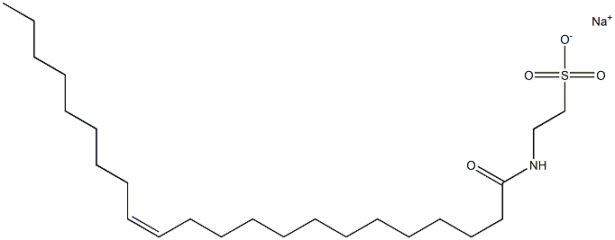 N-[(Z)-1-Oxo-13-docosen-1-yl]taurine sodium salt Struktur