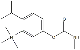2-イソプロピル-5-[[(メチルアミノ)カルボニル]オキシ]-N,N,N-トリメチルベンゼンアミニウム 化学構造式