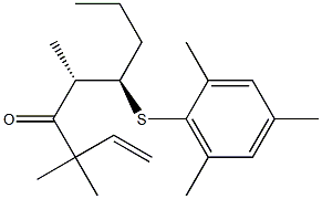 (5S,6R)-3,3,5-Trimethyl-6-(2,4,6-trimethylphenylthio)-1-nonen-4-one Structure