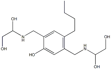 2,5-Bis[[(1,2-dihydroxyethyl)amino]methyl]-4-butylphenol,,结构式