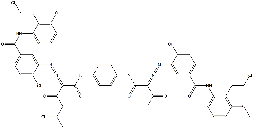 3,3'-[2-(1-Chloroethyl)-1,4-phenylenebis[iminocarbonyl(acetylmethylene)azo]]bis[N-[2-(2-chloroethyl)-3-methoxyphenyl]-4-chlorobenzamide]