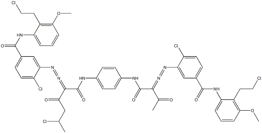 3,3'-[2-(1-Chloroethyl)-1,4-phenylenebis[iminocarbonyl(acetylmethylene)azo]]bis[N-[2-(2-chloroethyl)-3-methoxyphenyl]-4-chlorobenzamide]|