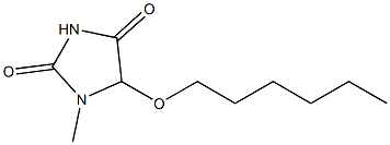 5-Hexyloxy-1-methylimidazolidine-2,4-dione,,结构式