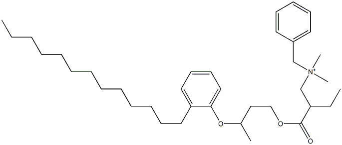 N,N-Dimethyl-N-benzyl-N-[2-[[3-(2-tridecylphenyloxy)butyl]oxycarbonyl]butyl]aminium Structure