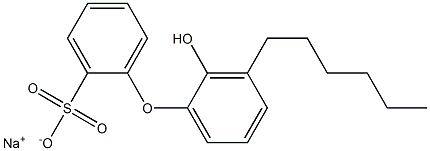 2'-Hydroxy-3'-hexyl[oxybisbenzene]-2-sulfonic acid sodium salt Structure