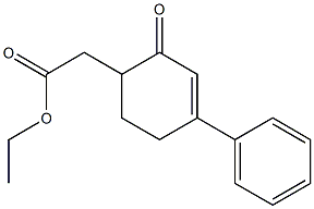 2-オキソ-4-フェニル-3-シクロヘキセン-1-酢酸エチル 化学構造式