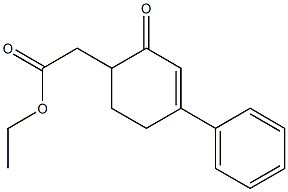 2-Oxo-4-phenyl-3-cyclohexene-1-acetic acid ethyl ester,,结构式