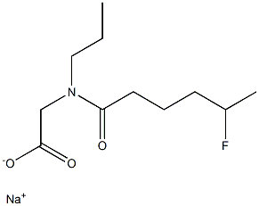 N-(5-フルオロヘキサノイル)-N-プロピルグリシンナトリウム 化学構造式