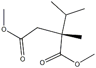 [R,(-)]-2-(1-メチルエチル)-2-メチルこはく酸ジメチル 化学構造式