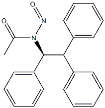 (-)-N-Nitroso-N-[(S)-1,2,2-triphenylethyl]acetamide 结构式