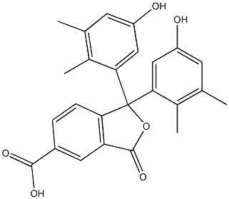 1,3-Dihydro-1,1-bis(5-hydroxy-2,3-dimethylphenyl)-3-oxoisobenzofuran-5-carboxylic acid Structure