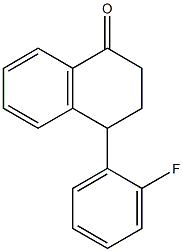 3,4-ジヒドロ-4-(2-フルオロフェニル)ナフタレン-1(2H)-オン 化学構造式