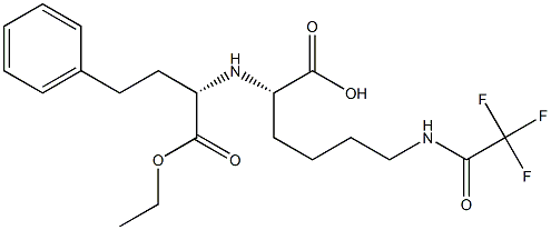 N2-[(S)-1-(エトキシカルボニル)-3-フェニルプロピル]-N6-(トリフルオロアセチル)-L-リシン 化学構造式