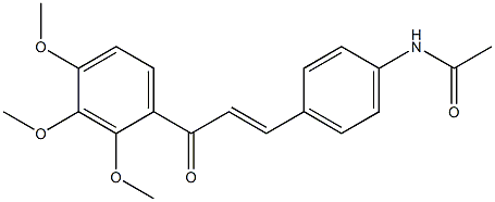 4-Acetylamino-2',3',4'-trimethoxy-trans-chalcone Struktur