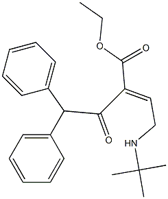 2-(2-tert-Butylaminoethylidene)-4,4-diphenyl-3-oxobutyric acid ethyl ester Structure