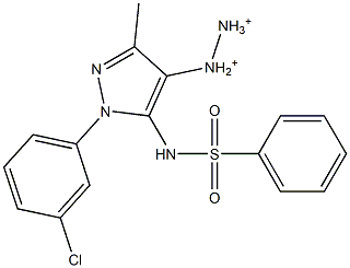 N-[1-(3-Chlorophenyl)-3-methyl-4-diazonio-1H-pyrazol-5-yl]benzenesulfonamide Struktur