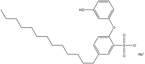 3'-Hydroxy-4-tridecyl[oxybisbenzene]-2-sulfonic acid sodium salt Struktur