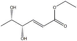 (2E,4S,5S)-4,5-Dihydroxy-2-hexenoic acid ethyl ester,,结构式