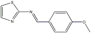 2-[(4-Methoxybenzylidene)amino]thiazole 结构式