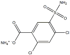 2,4-Dichloro-5-sulfamoylbenzoic acid ammonium salt Structure