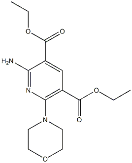 2-Amino-6-morpholinopyridine-3,5-dicarboxylic acid diethyl ester,,结构式