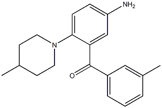 5-Amino-3'-methyl-2-(4-methyl-1-piperidinyl)benzophenone,,结构式