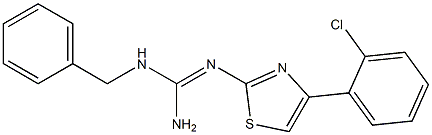 N-[Amino(benzylamino)methylene]-4-(2-chlorophenyl)thiazole-2-amine,,结构式