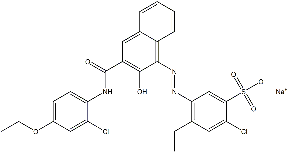 2-Chloro-4-ethyl-5-[[3-[[(2-chloro-4-ethoxyphenyl)amino]carbonyl]-2-hydroxy-1-naphtyl]azo]benzenesulfonic acid sodium salt|