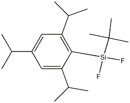 tert-ブチルジフルオロ(2,4,6-トリイソプロピルフェニル)シラン 化学構造式