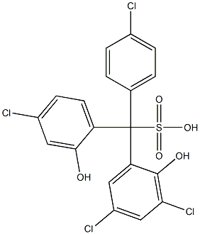 (4-Chlorophenyl)(4-chloro-2-hydroxyphenyl)(3,5-dichloro-2-hydroxyphenyl)methanesulfonic acid