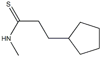 3-Cyclopentyl-N-methylpropanethioamide,,结构式