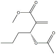 (3R)-3-Acetoxy-2-methylenehexanoic acid methyl ester Structure