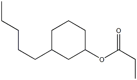 Propionic acid 3-pentylcyclohexyl ester 结构式