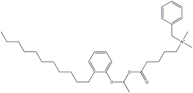 N,N-Dimethyl-N-benzyl-N-[4-[[1-(2-undecylphenyloxy)ethyl]oxycarbonyl]butyl]aminium Structure