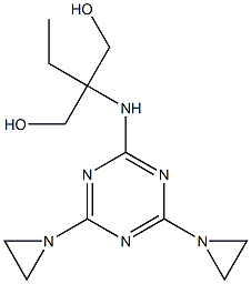 2-[[4,6-Bis(1-aziridinyl)-1,3,5-triazin-2-yl]amino]-2-ethyl-1,3-propanediol Struktur