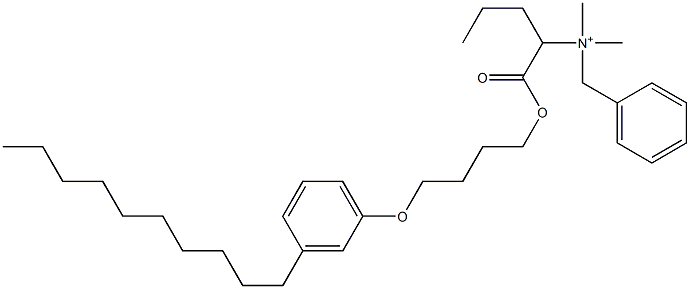 N,N-Dimethyl-N-benzyl-N-[1-[[4-(3-decylphenyloxy)butyl]oxycarbonyl]butyl]aminium Structure