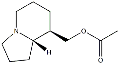 (8R,8aS)-オクタヒドロインドリジン-8-メタノールアセタート 化学構造式