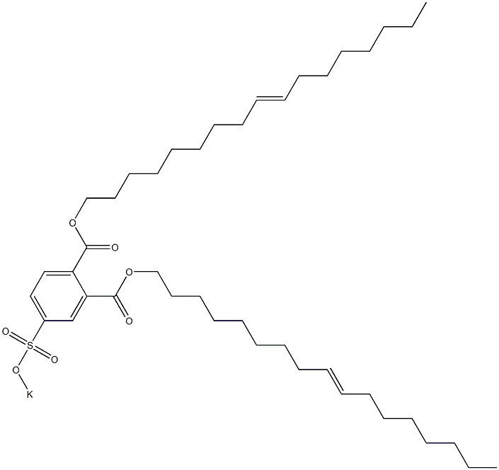 4-(Potassiosulfo)phthalic acid di(9-heptadecenyl) ester Struktur